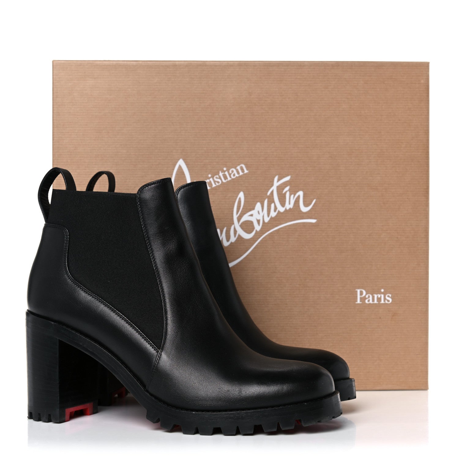 Christian Louboutin Calfskin Marchacroche 70 Chelsea Boots 37 Black 20 of 20