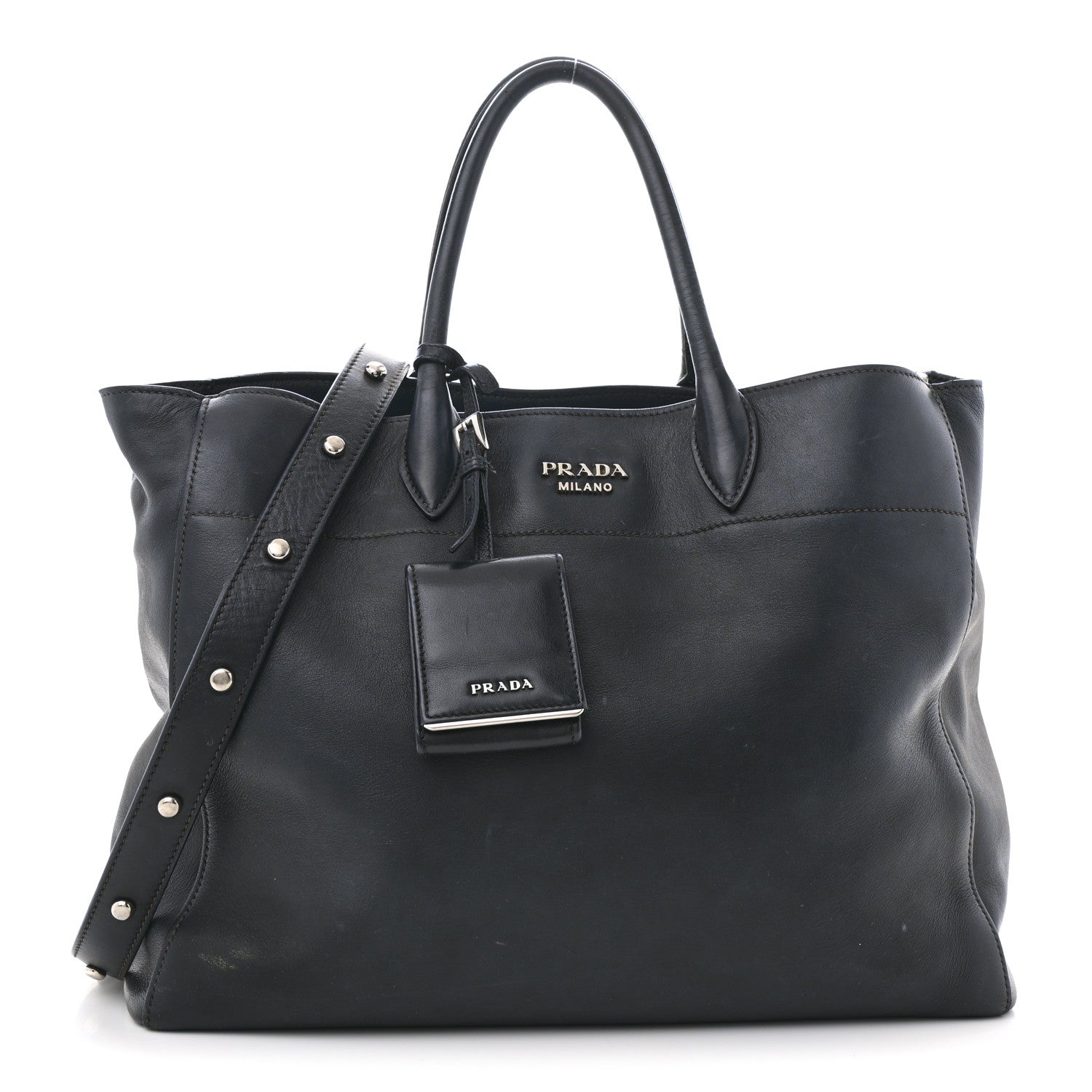 Prada City Calf Tote Black 1 of 14