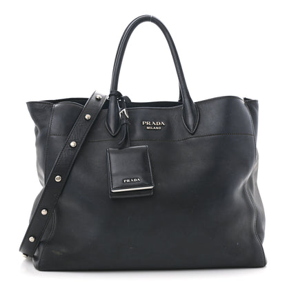 Prada City Calf Tote Black 1 of 14