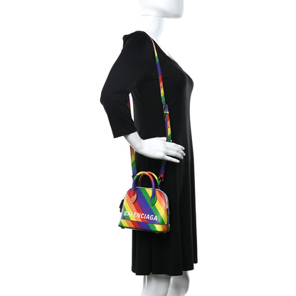 Balenciaga Smooth Calfskin Logo Rainbow XXS Ville Top Handle Bag Multicolor 2 of 9