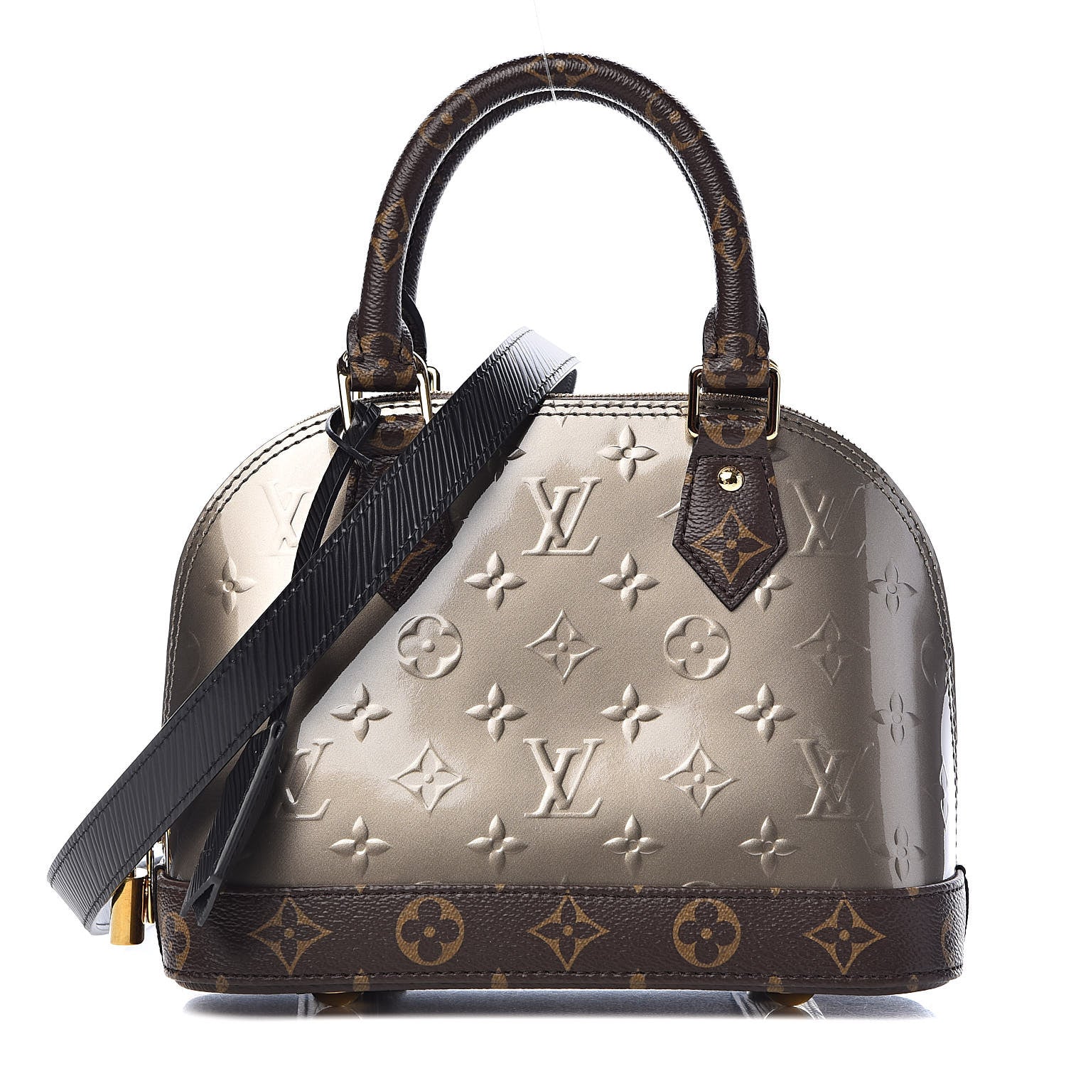 Louis Vuitton Vernis Epi Monogram Alma BB Champagne Metallise 1 of 10