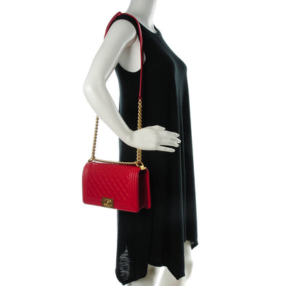 Chanel Lambskin Quilted Medium Boy Flap Red 2 of 7