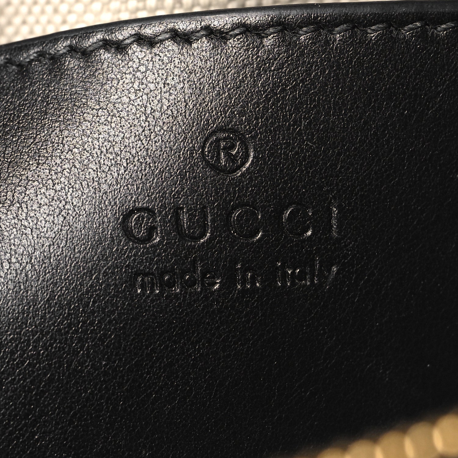 Gucci Calfskin GG Matelasse Shoulder Bag Black Natural 6 of 10