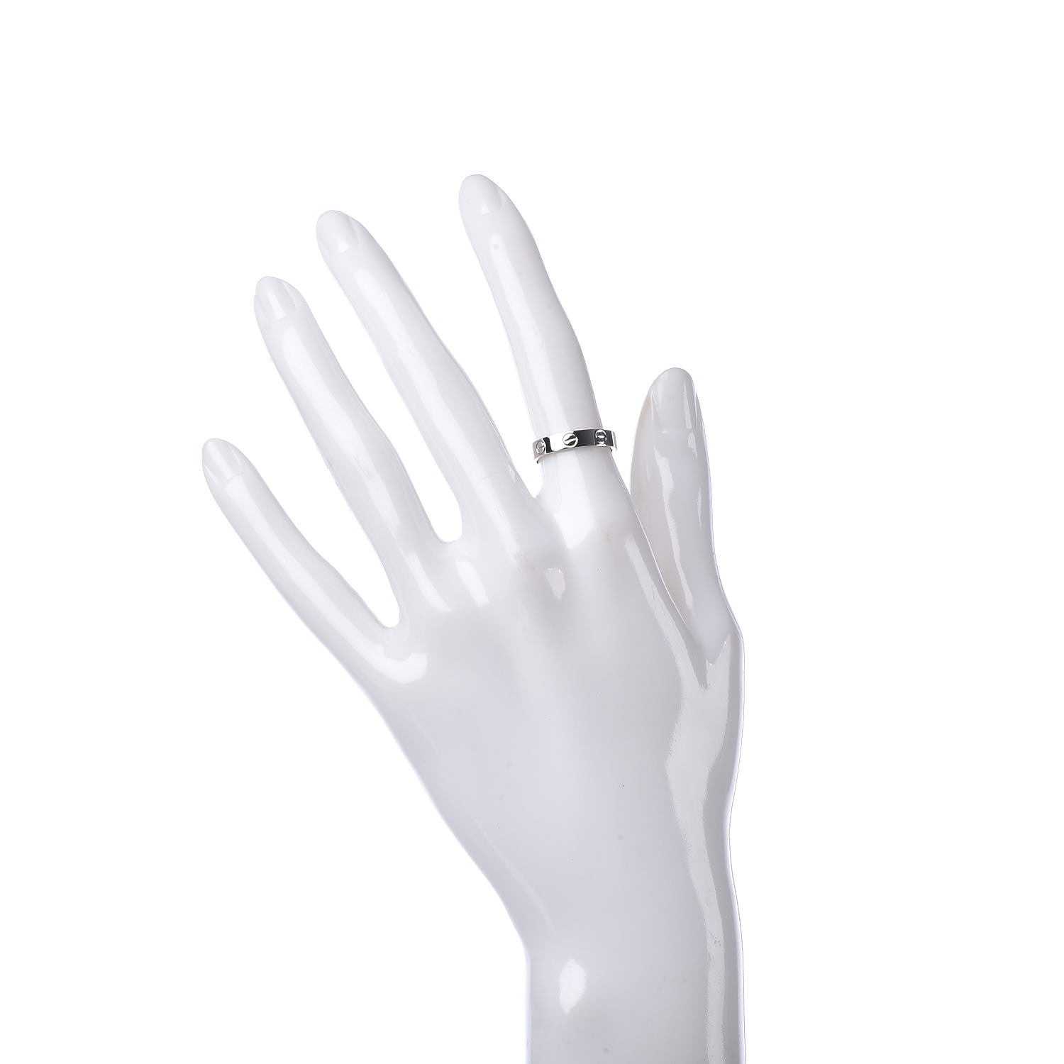 Cartier 18K White Gold 3.5mm LOVE Wedding Band Ring 49 4.75 2 of 4