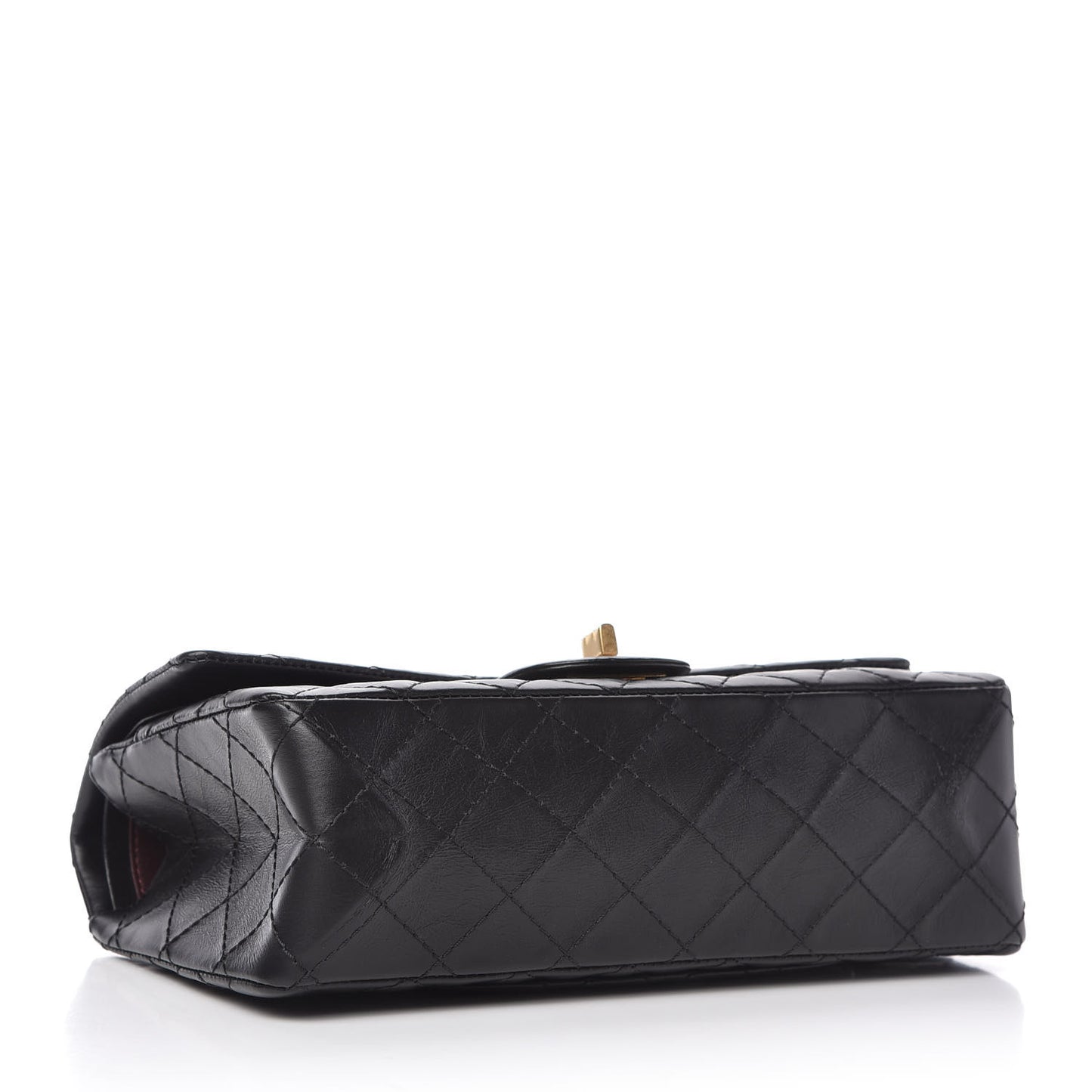 Aged Calfskin Quilted 2.55 Reissue 225 Flap Black