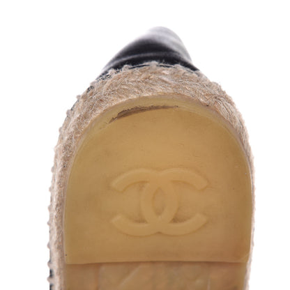 Chanel Lambskin CC Espadrilles 39 Black 8 of 11