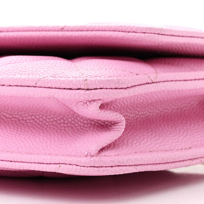 Chanel Caviar Quilted Wallet On Chain WOC Pink 11 of 15