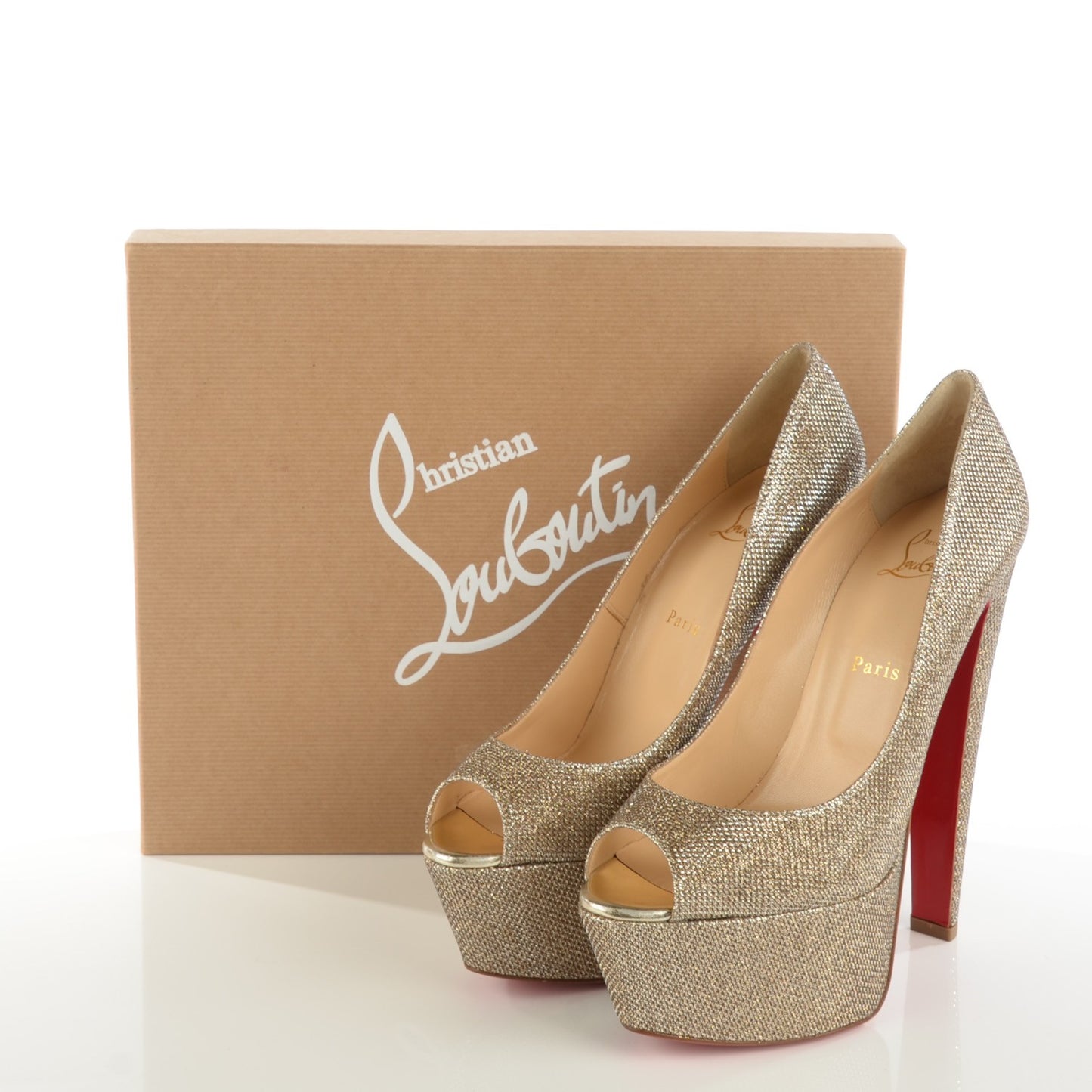 Glitter Fabric Altareva 160 Pumps 40 Gold
