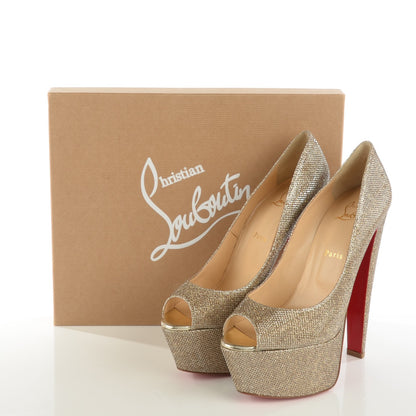 Christian Louboutin Glitter Fabric Altareva 160 Pumps 40 Gold 8 of 8