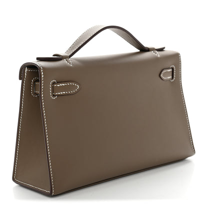 Hermes Swift Kelly Pochette Clutch Etoupe 3 of 9
