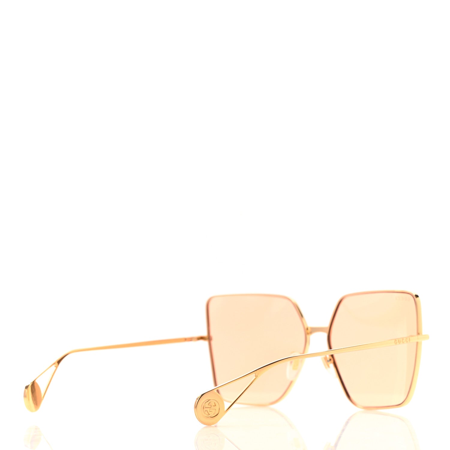 Gucci Square Frame GG0436S Sunglasses Gold 4 of 8