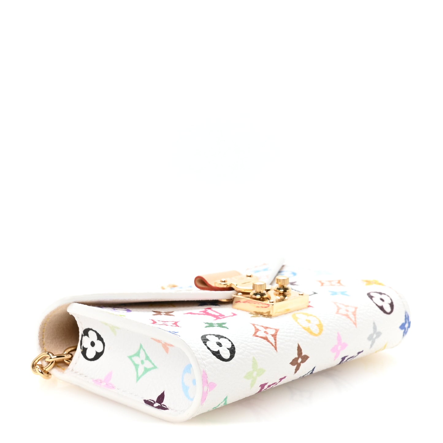 LV X TM Monogram Multicolor Pouch Metis Belt White