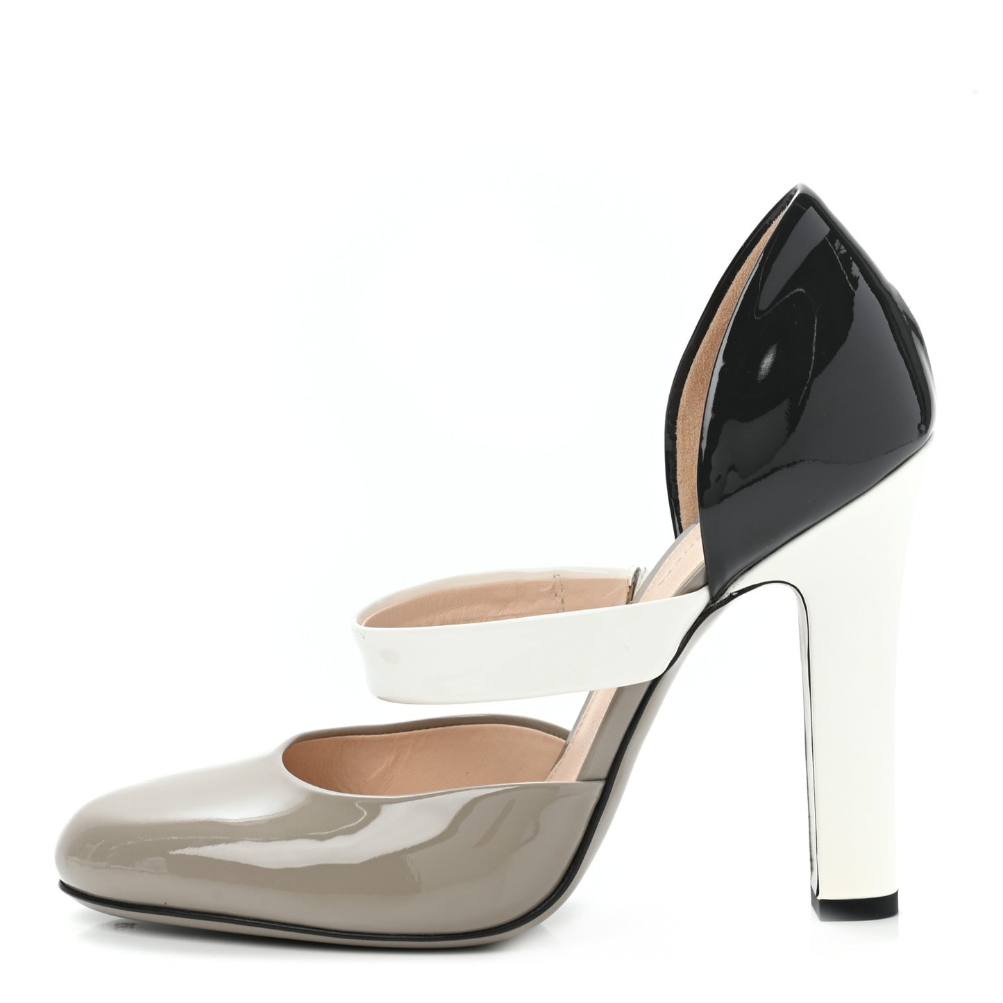 Patent Bette Pumps 37 Grey Black White