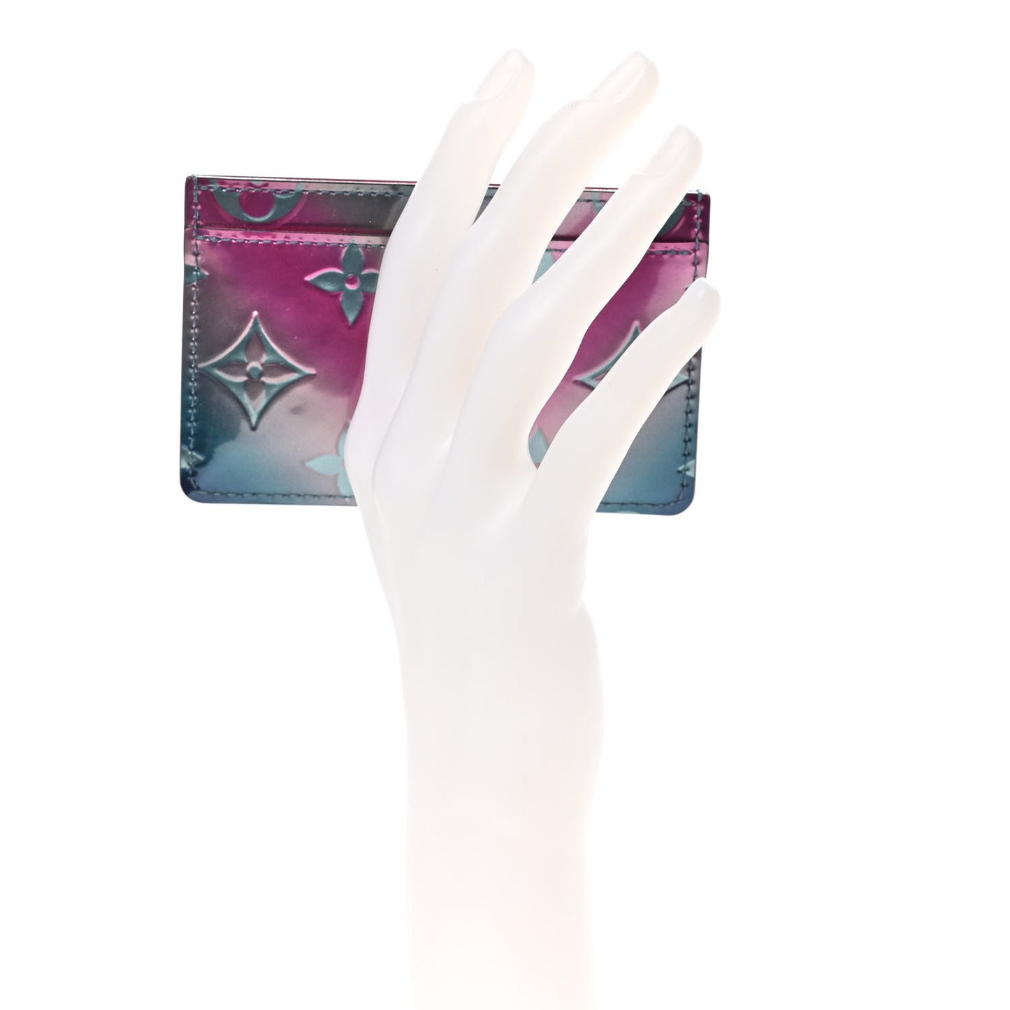 Metallic Vernis Card Holder Blue Pink