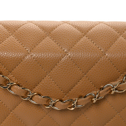 Chanel Caviar Quilted Medium Double Flap Beige 8 of 11