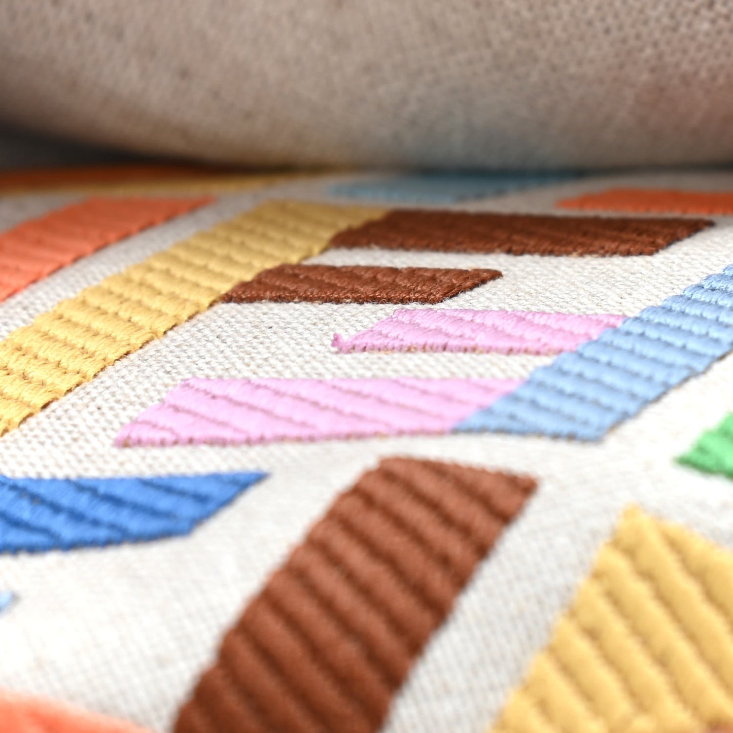 Kuban Canvas Vitello King FF Embroidered Baguette Grezzo Multicolor