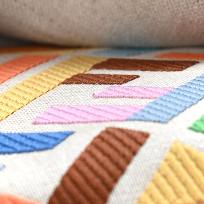 Fendi Kuban Canvas Vitello King FF Embroidered Baguette Grezzo Multicolor 9 of 9