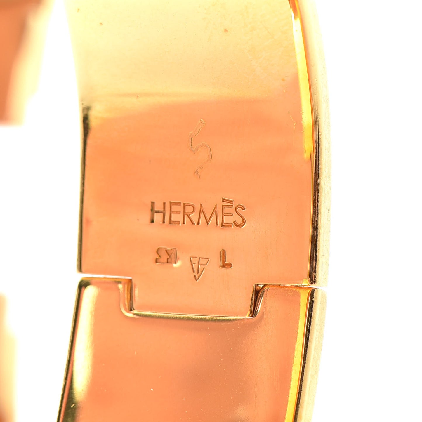 Enamel Wide Clic Clac H Bracelet PM Jaune D’Or