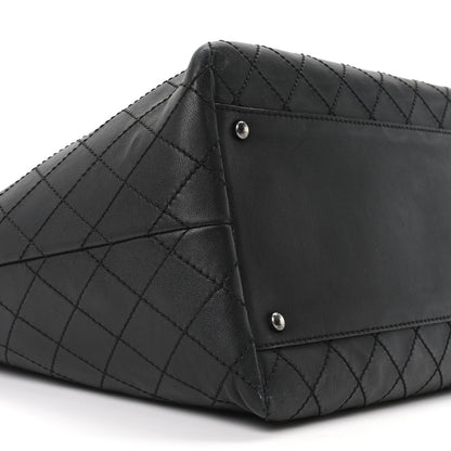 Chanel Calfskin Stitched Large Shopping Tote Black 9 of 10