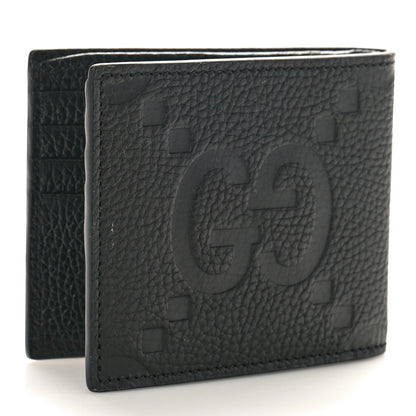 Gucci Piuma Calfskin Jumbo GG Embossed Wallet Black 3 of 8
