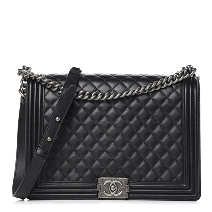 Chanel Calfskin Quilted Large Boy Flap Black 1 of 11