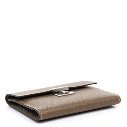 Hermes Epsom Clic Mini Card Holder Etoupe 4 of 9