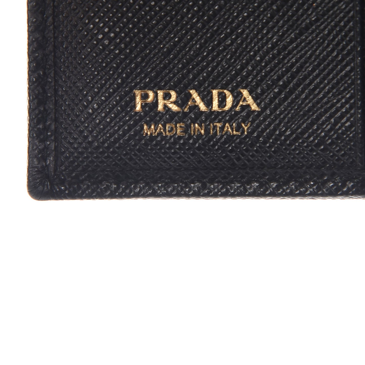Saffiano Metal Tri-Fold Wallet Black