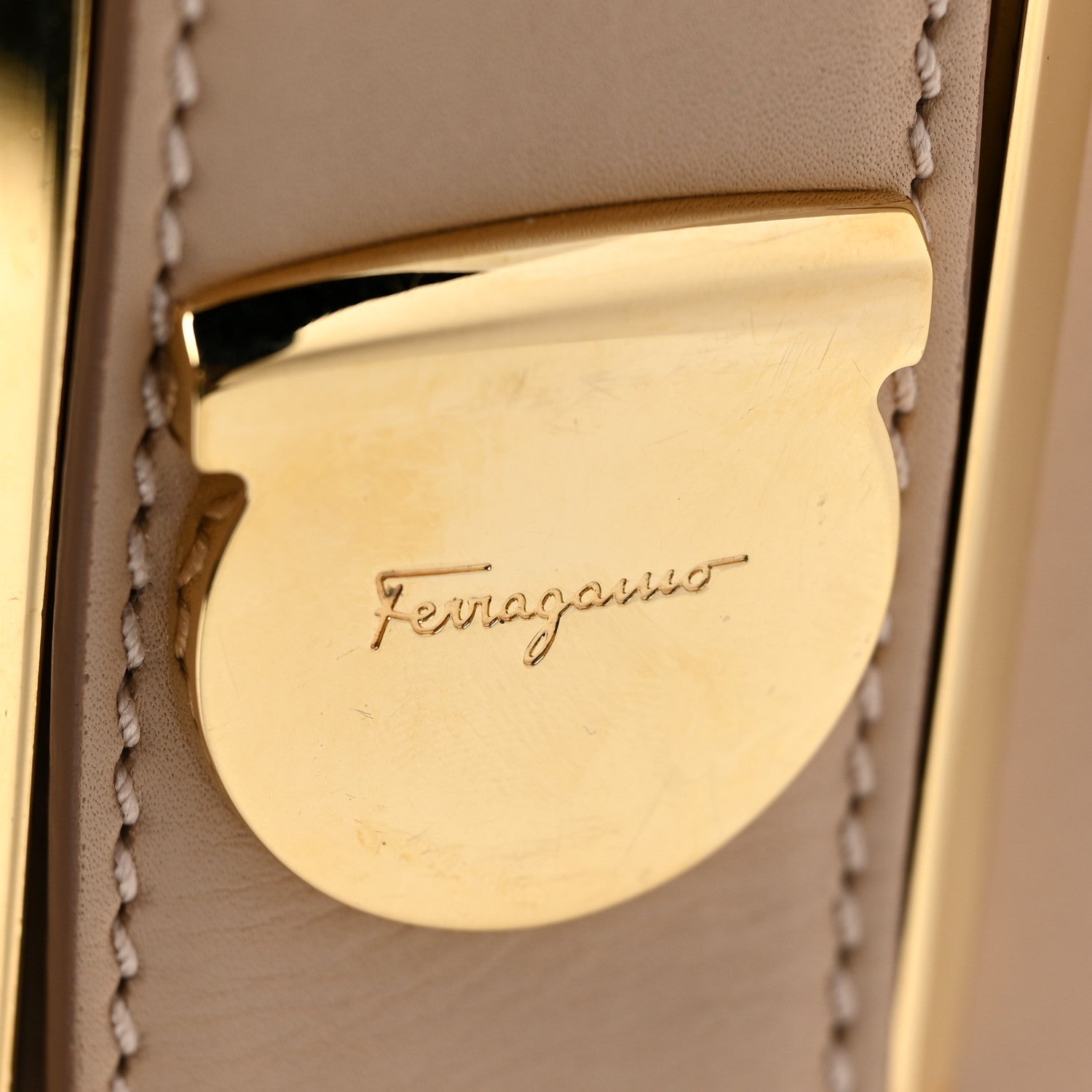 Salvatore Ferragamo Calfskin Enny Hobo New Bisque 15 of 15