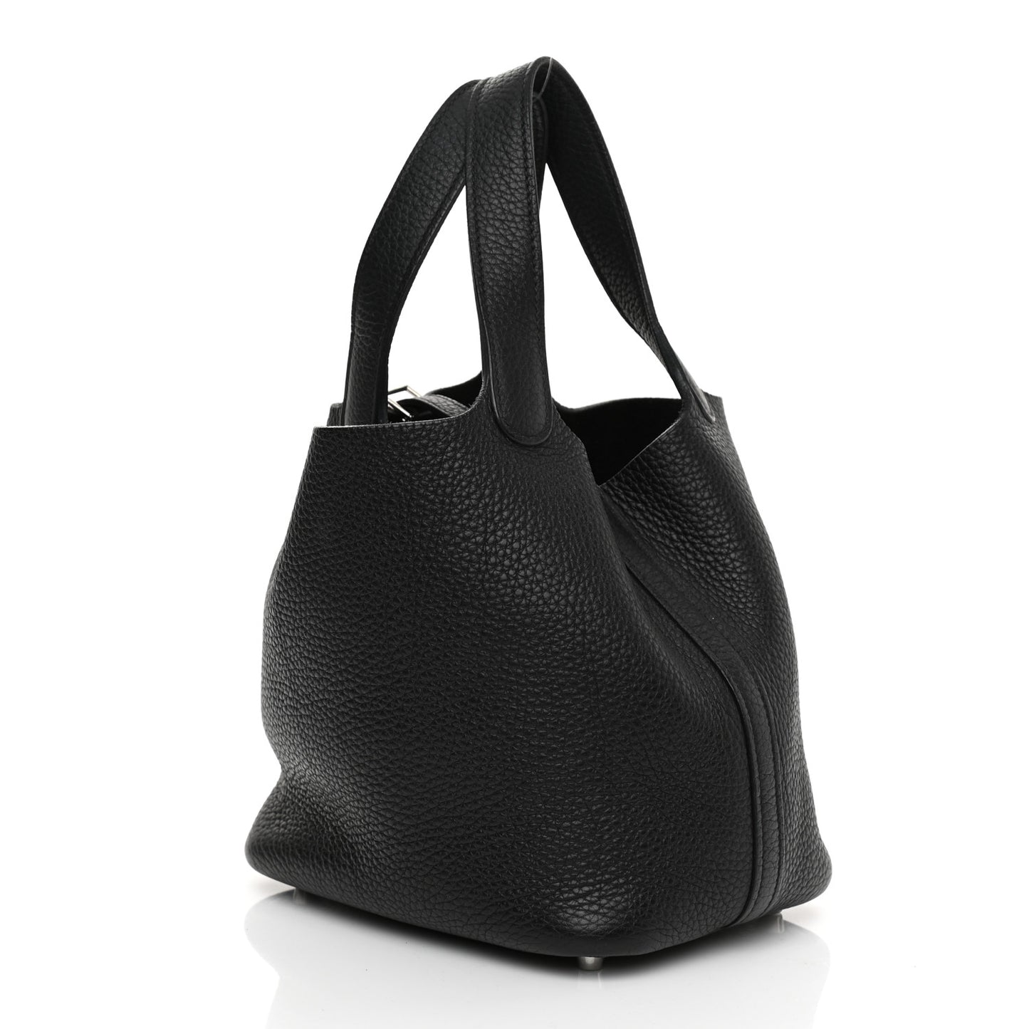 Taurillon Clemence Picotin Lock 18 PM Black