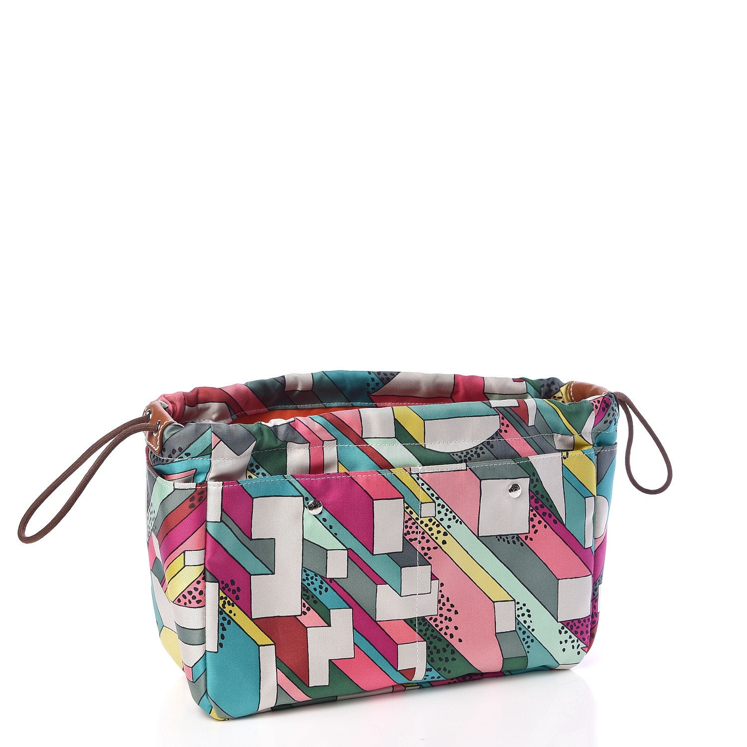 Hermes Silk On A Summer Day Fourbi 25 MM Pouch Tosca Bleu Paon 3 of 8