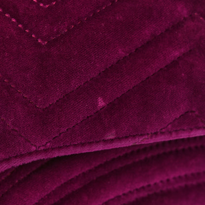 Gucci Velvet Matelasse Medium GG Marmont Shoulder Bag Fuchsia Violet Cyclamen 11 of 14