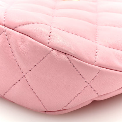 Chanel Lambskin Quilted CC Links Hobo Light Pink 9 of 9