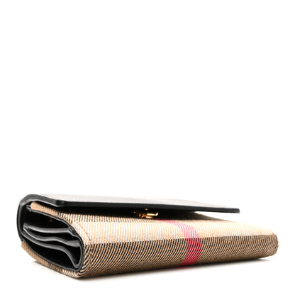 Burberry Grainy Calfskin Vintage Check Small Envelope Wallet Black 4 of 8