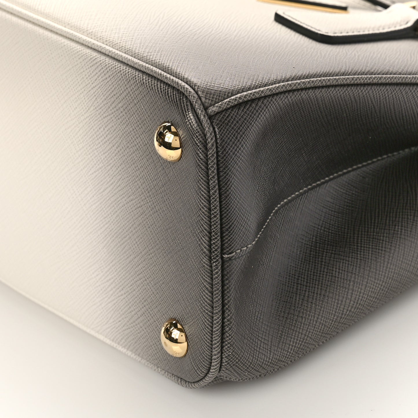 Saffiano Lux Ombre Small Galleria Double Zip Tote Gradient White