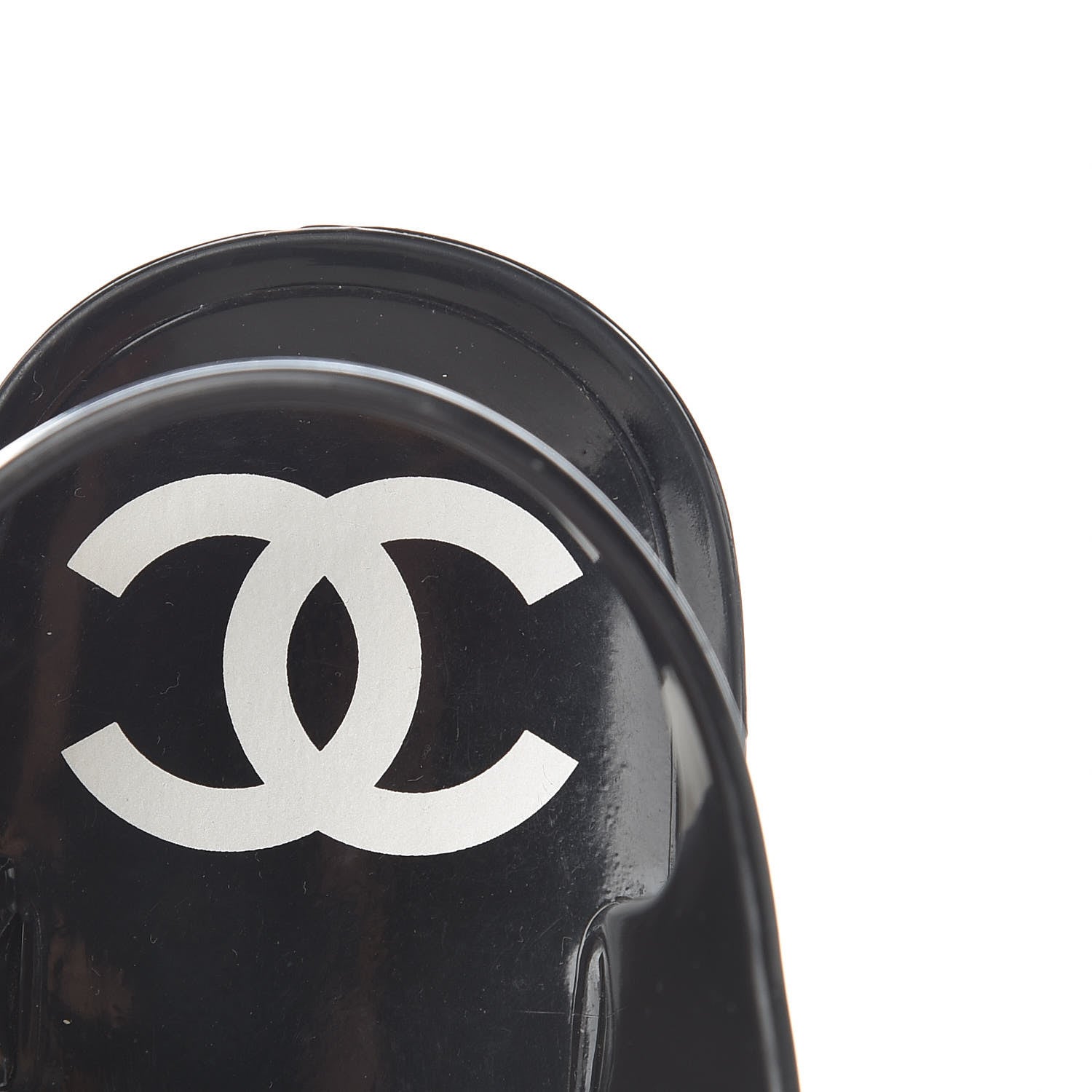 Chanel Jelly Pearl CC Thong Sandals 41 Black 9 of 9