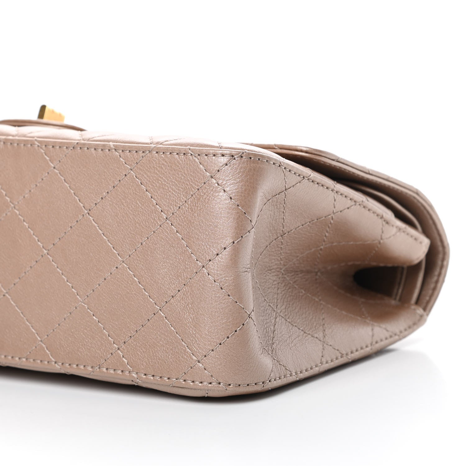Chanel Metallic Calfskin Quilted 2.55 Reissue 226 Flap Dark Gold 10 of 17