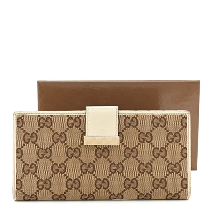 Gucci Monogram Icon Bar Continental Flap Wallet Off White 10 of 10