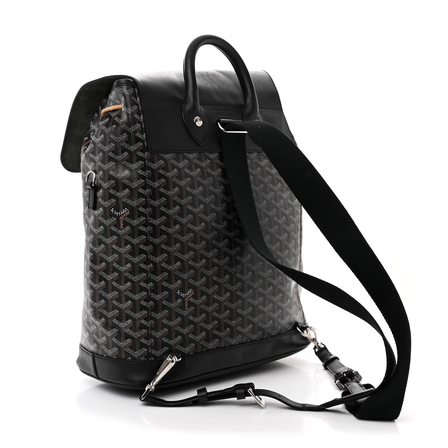Goyard Goyardine Calfskin Alpin MM Backpack Black 3 of 11