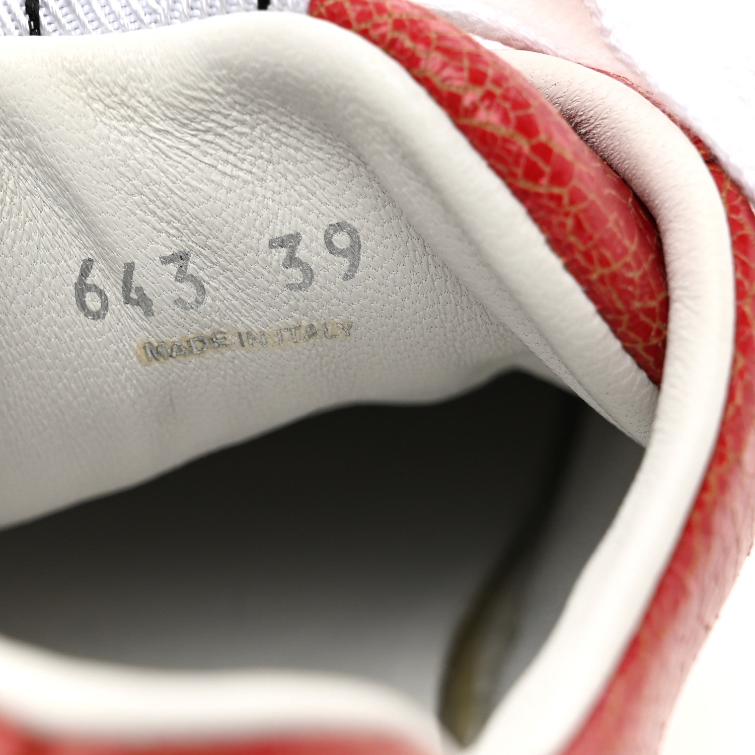 Miu Miu Crackled Goatskin Crystal Sneakers 39 Rosso 9 of 10