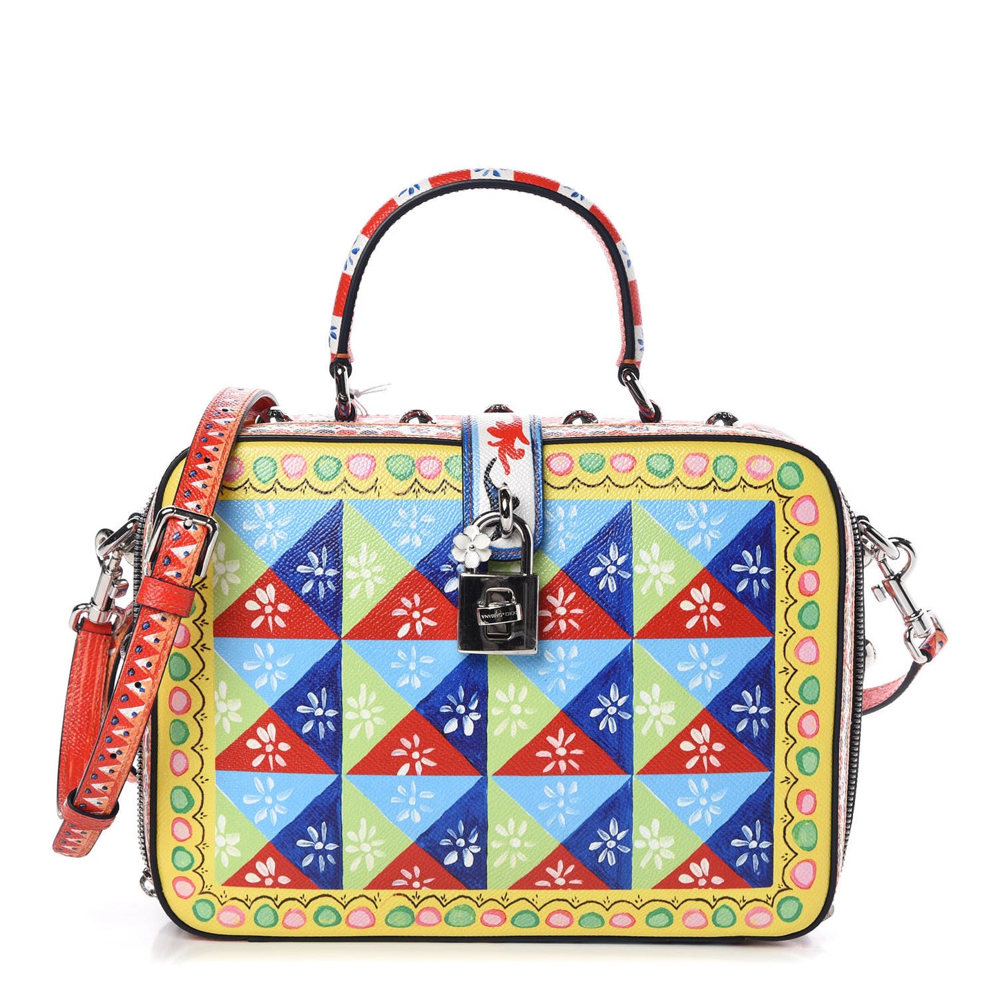 Dauphine Majolica Printed Box Bag Multicolor