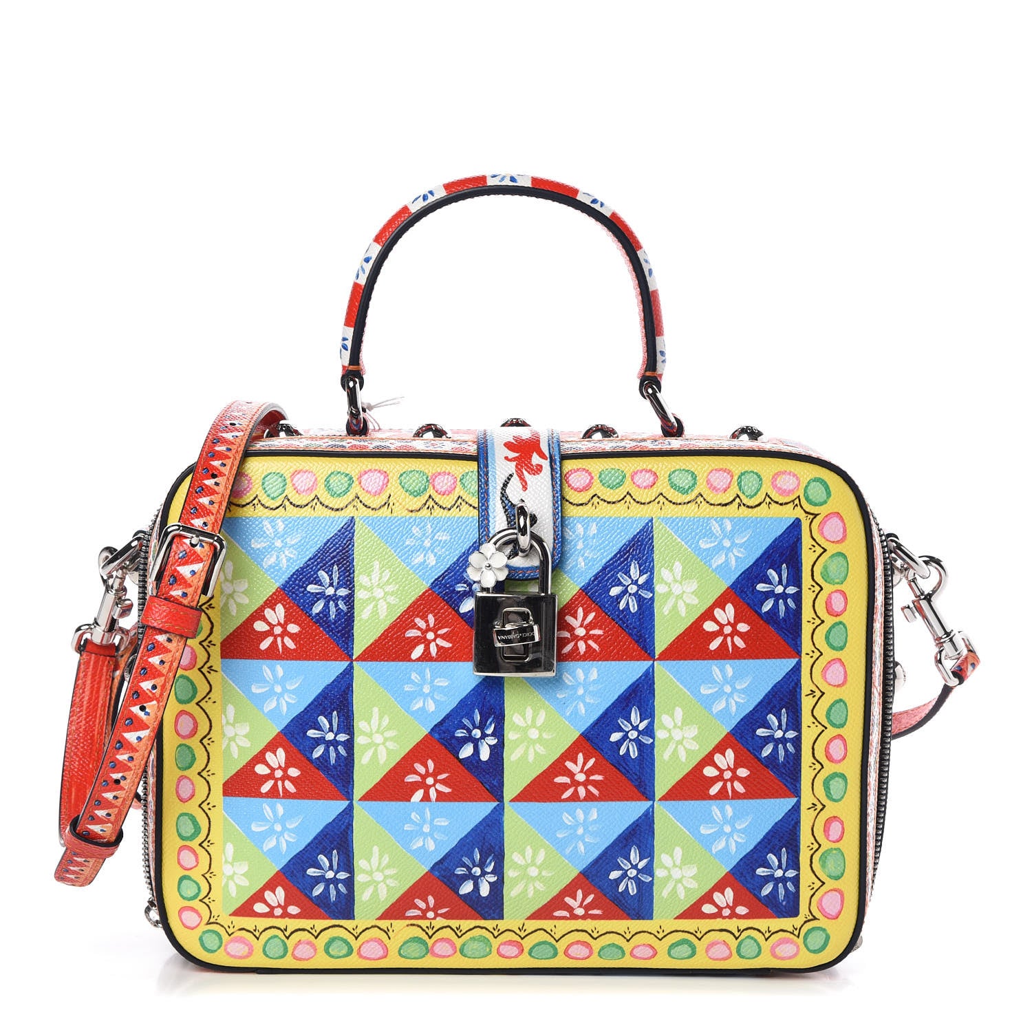Dolce & Gabbana Dauphine Majolica Printed Box Bag Multicolor 1 of 8