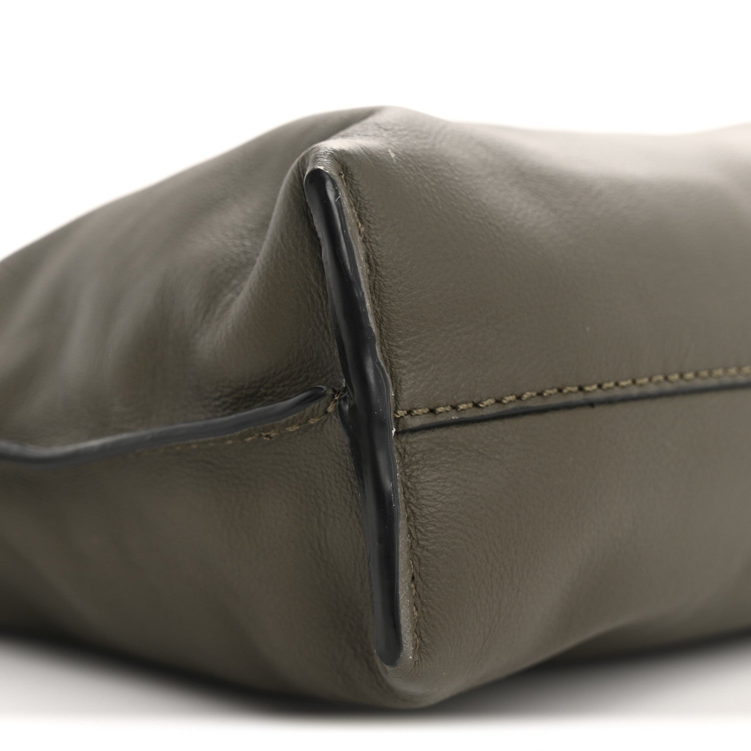 Loewe Mellow Nappa Donut Chain Flamenco Knot Clutch Khaki Green 9 of 12