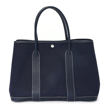 Hermes Toile Negonda Garden Party Tote 36 MM Bleu Marine 1 of 9