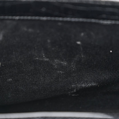 Saint Laurent Calfskin Crocodile Embossed Medium Classic Monogram Kate Tassel Satchel Black 9 of 13