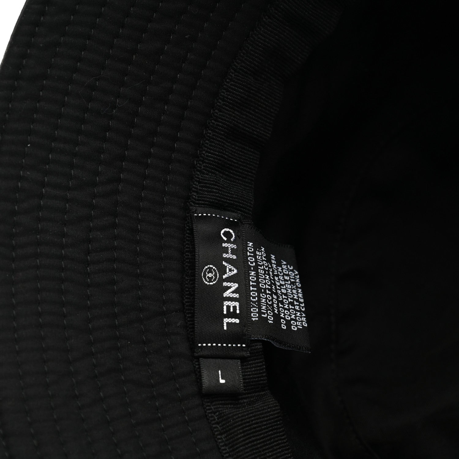 Chanel Cotton CC Bucket Hat Black 8 of 8