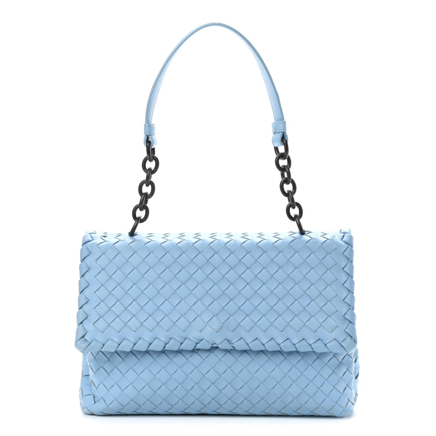 Nappa Intrecciato Baby Olimpia Shoulder Bag Ciel
