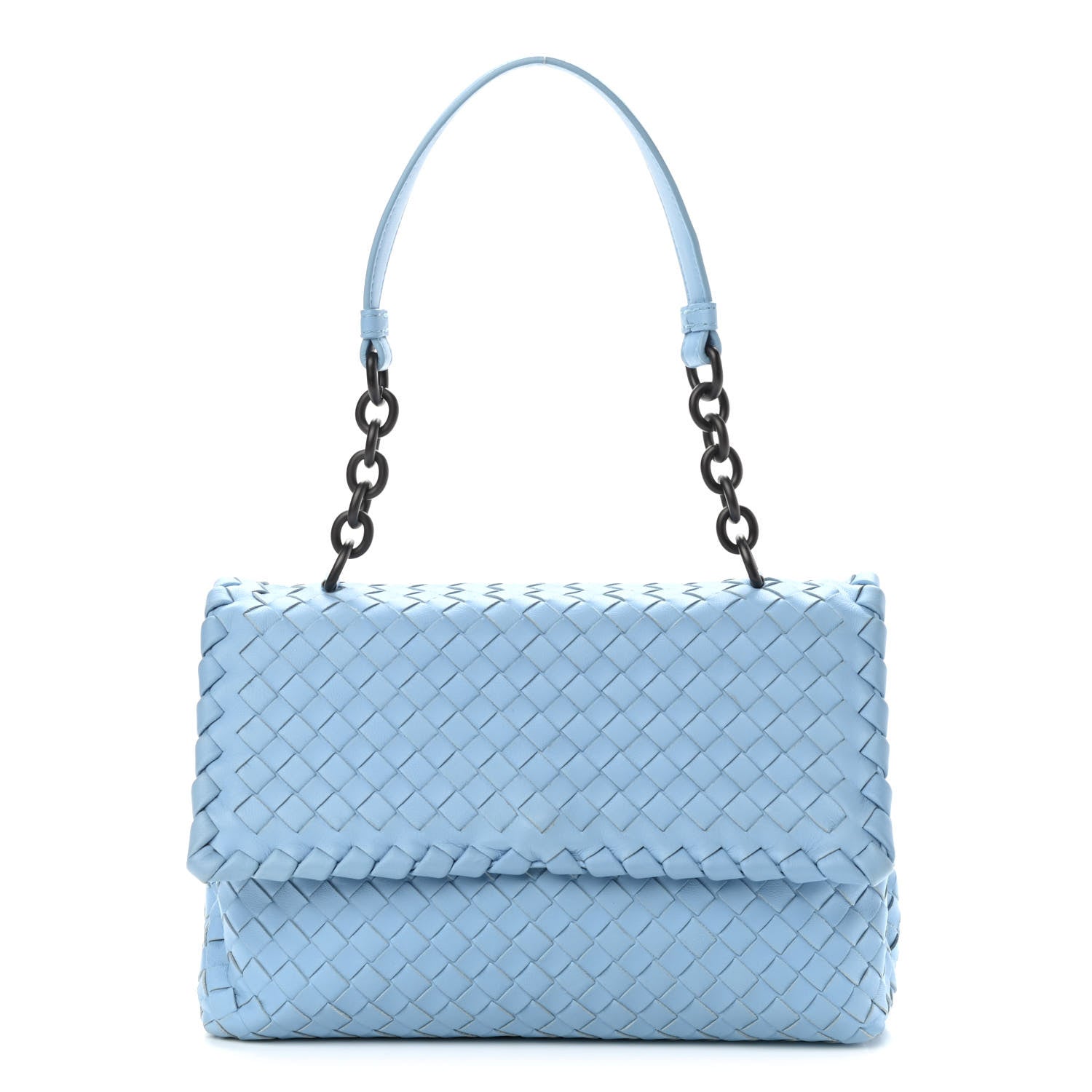 Bottega Veneta Nappa Intrecciato Baby Olimpia Shoulder Bag Ciel 1 of 10