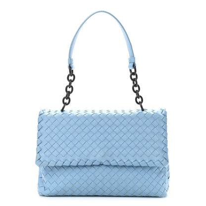 Bottega Veneta Nappa Intrecciato Baby Olimpia Shoulder Bag Ciel 1 of 10