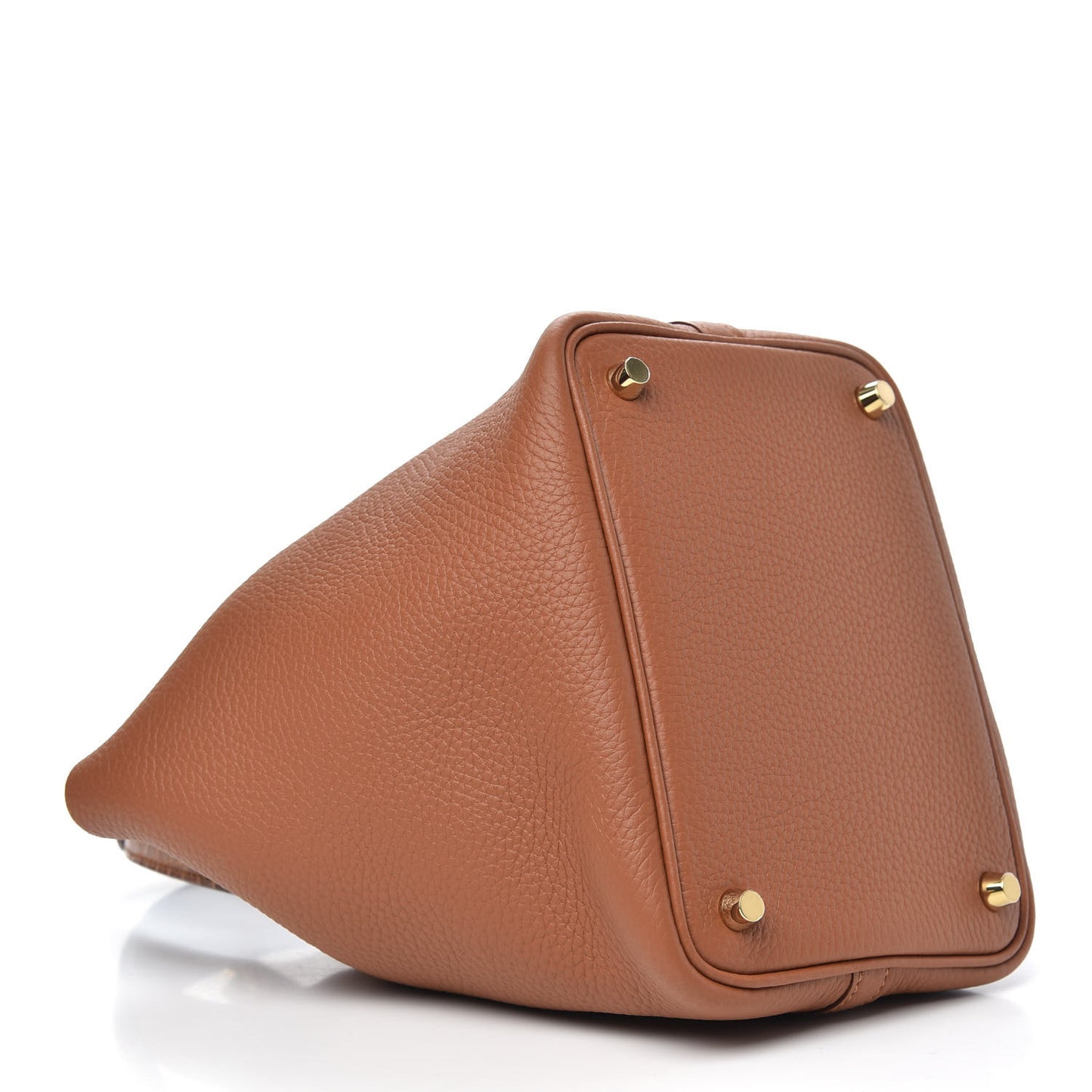 Taurillon Clemence Matte Alligator Picotin Lock Touch 18 PM Gold
