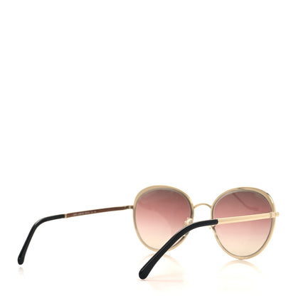 Chanel Round Mirror Sunglasses 4206 Gold 4 of 8